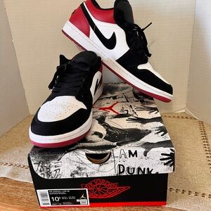Nike Air Jordan 1 Low - White, Black & Red